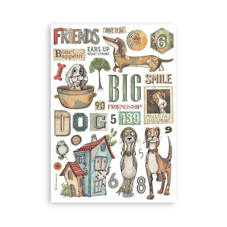 Washi Pad 8 sheets A5 Furry Friends