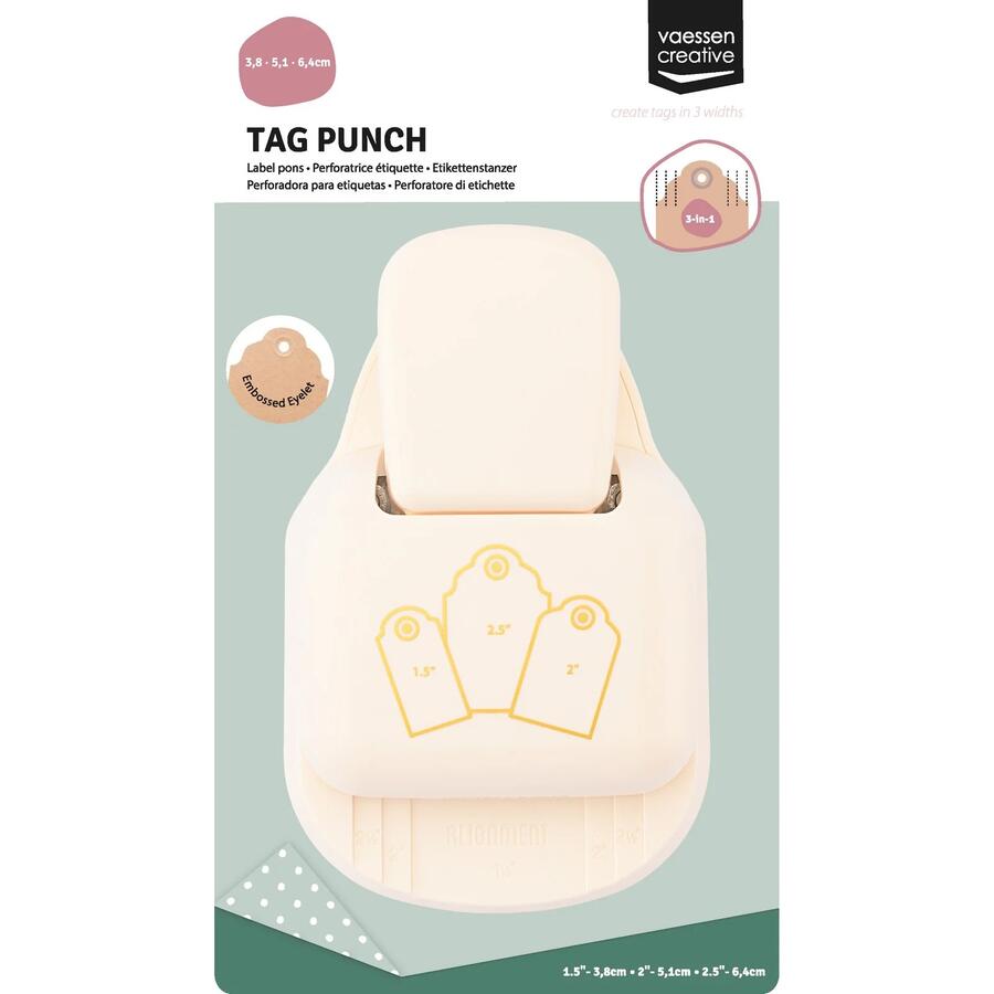 Vaessen Creative • Perforatore di Etichette Dentellate 3-in-1