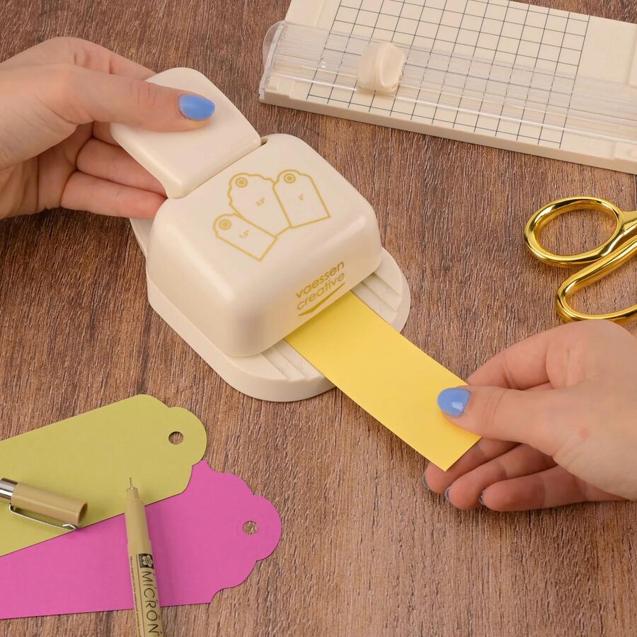 Vaessen Creative • Perforatore di Etichette Dentellate 3-in-1