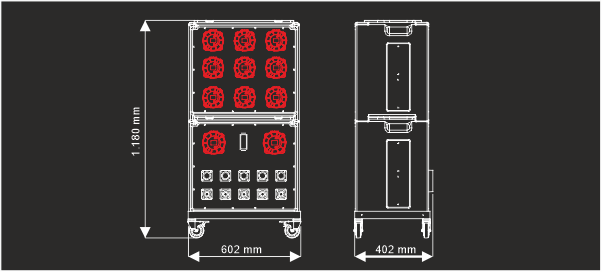 Quadro di distribuzione principale 400A in cassa chiusa CU-CIN 4D-5F