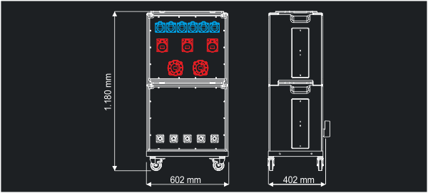Quadro di distribuzione principale 250A in cassa chiusa CU-CIN 4D/9F