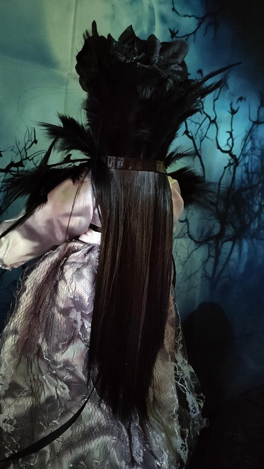 Lethia  - Bambola Necromante in porcellana gothic