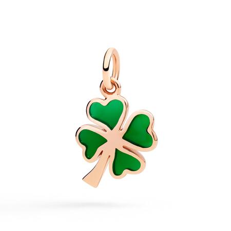 DoDo Ciondolo Quadrifoglio Oro Rosa & Smalto