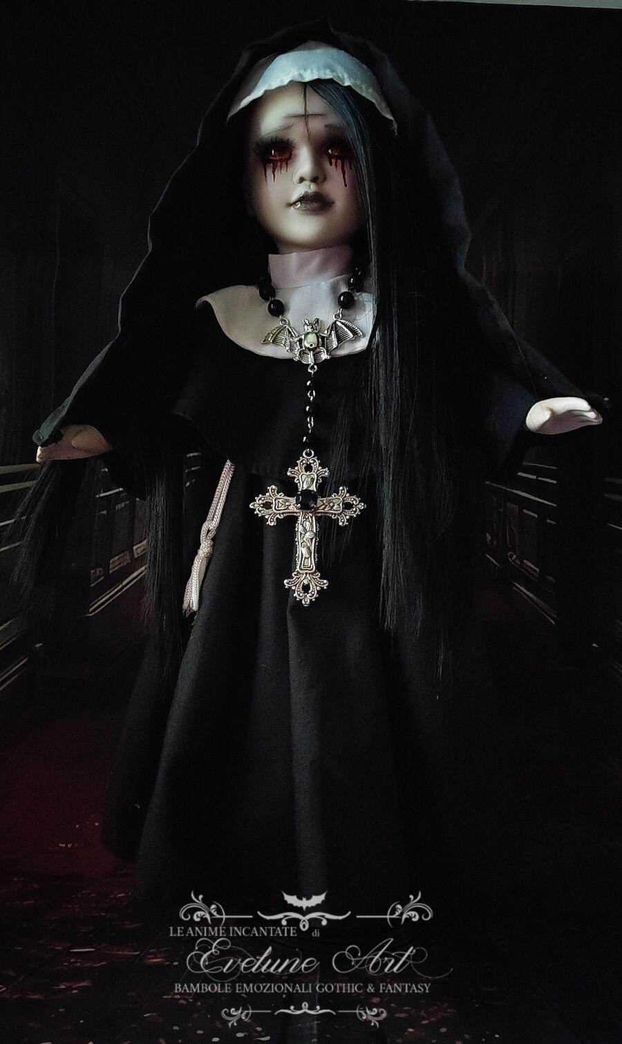 Suor Lacrimosa  - Bambola Suora fatta a mano