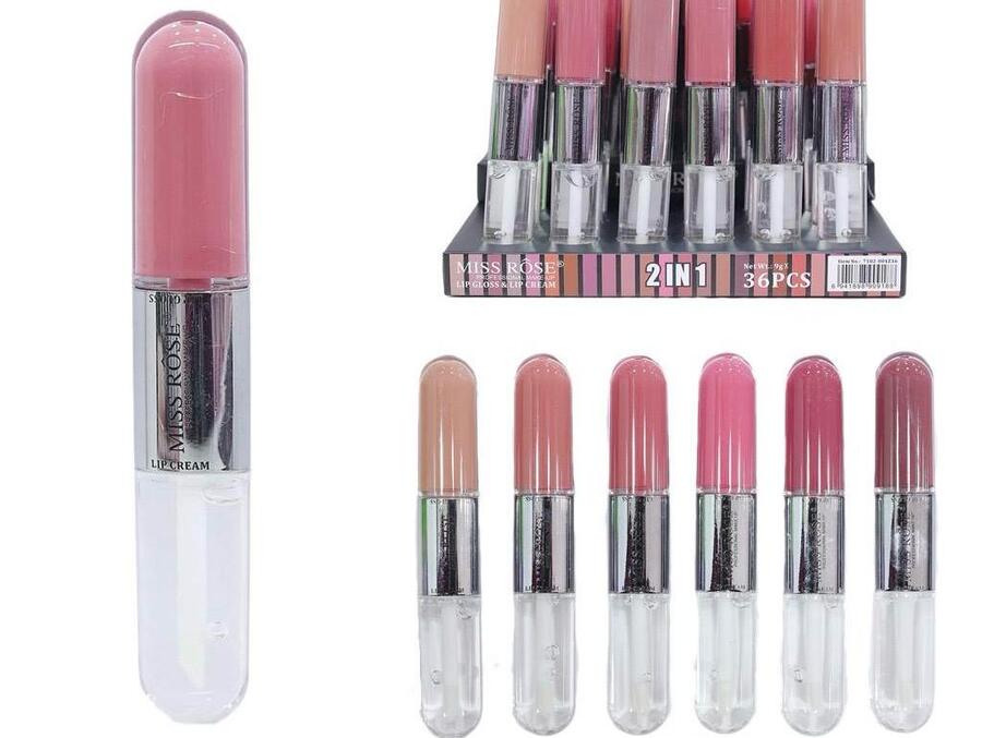 MISS ROSE LIPGLOSS & LIP CREAM 2 IN 1 (Dupe KIKO)

 [Conf.da 36 pezzi]