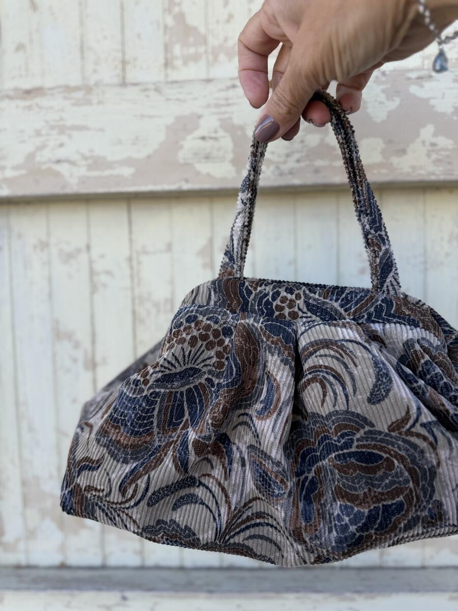Soft bag fiori beige