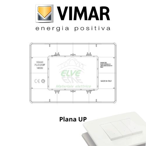 VIMAR - 14653U.01 PLANA UP Placca 3 moduli bianco