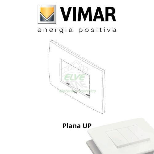 VIMAR - 14653U.01 PLANA UP Placca 3 moduli bianco