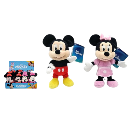 DISNEY PELUCHE MICKEY & MINNIE 20 CM (Confezione da 12 pezzi) 