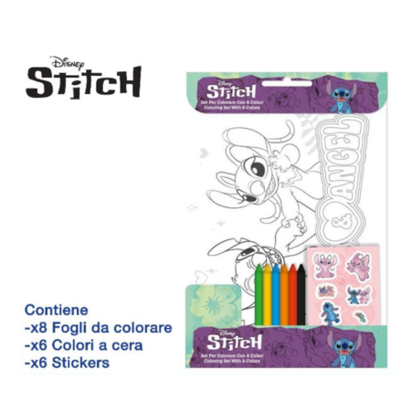 DISNEY ALBUM DA COLORARE + COLORI (Confezione da 12 pezzi) 