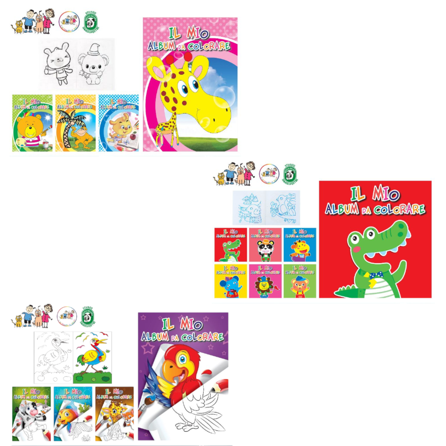 ALBUM DA COLORARE 16 FOGLI (Confezione da 12 pezzi) 