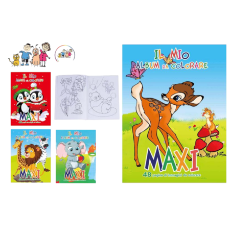 ALBUM DA COLORARE MAXI 48 FOGLI (Confezione da 12 pezzi) 