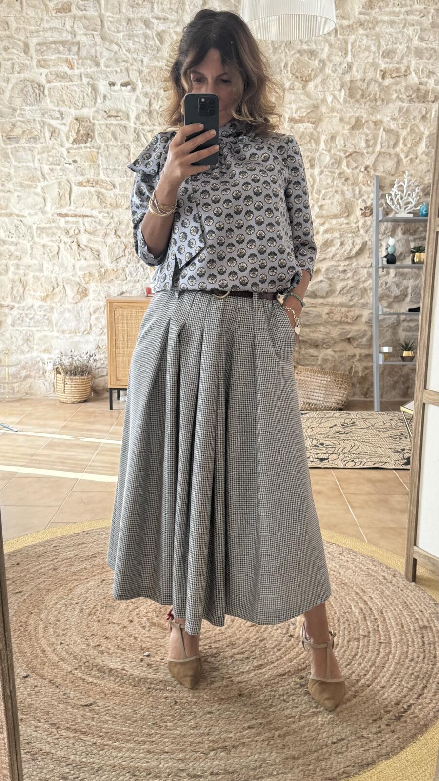 Blusa Charlotte grey Sky 