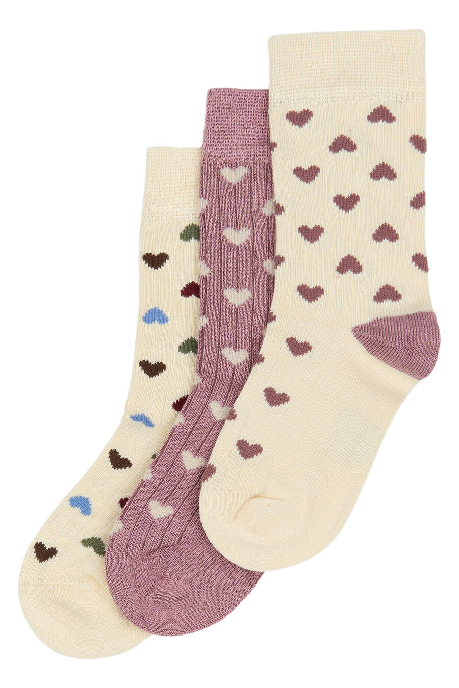 Set 3 Calzini Minipop MP31 Heart Mix in Bamboo – Fantasie con cuori