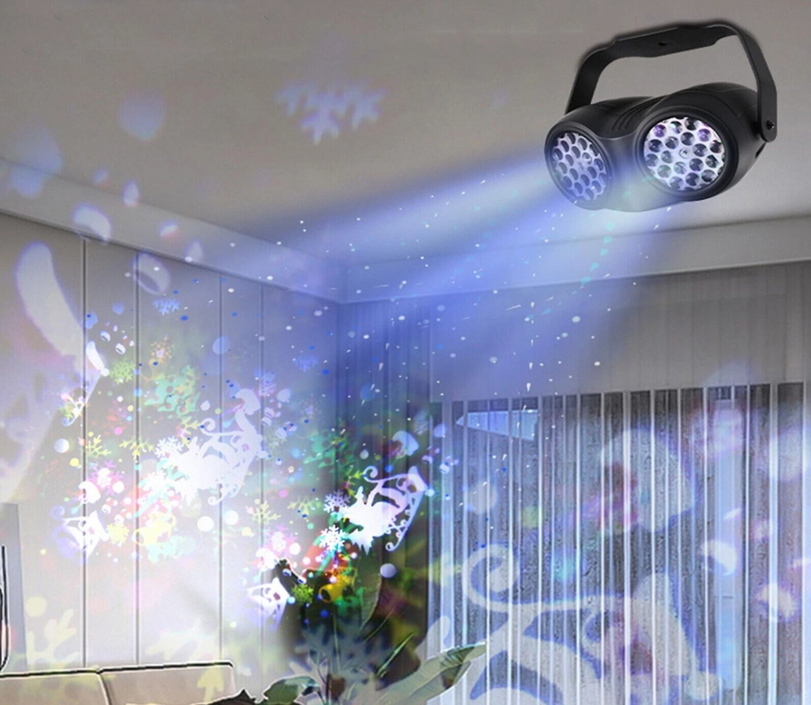 Proiettore LASER luci LED natalizio interno esterno bambini fiocco di neve faro
