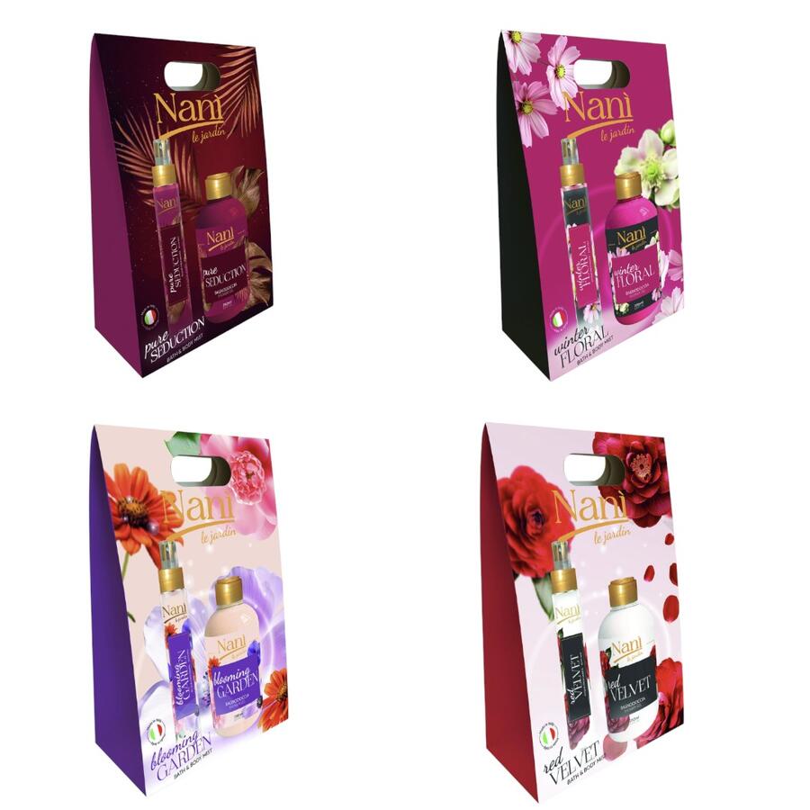 NANI' ACQUA PROFUMATA 75 ML + BAGNODOCCIA 300 ML (Confezione da 8 pezzi) 