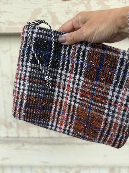 Clutch quadri e righe 