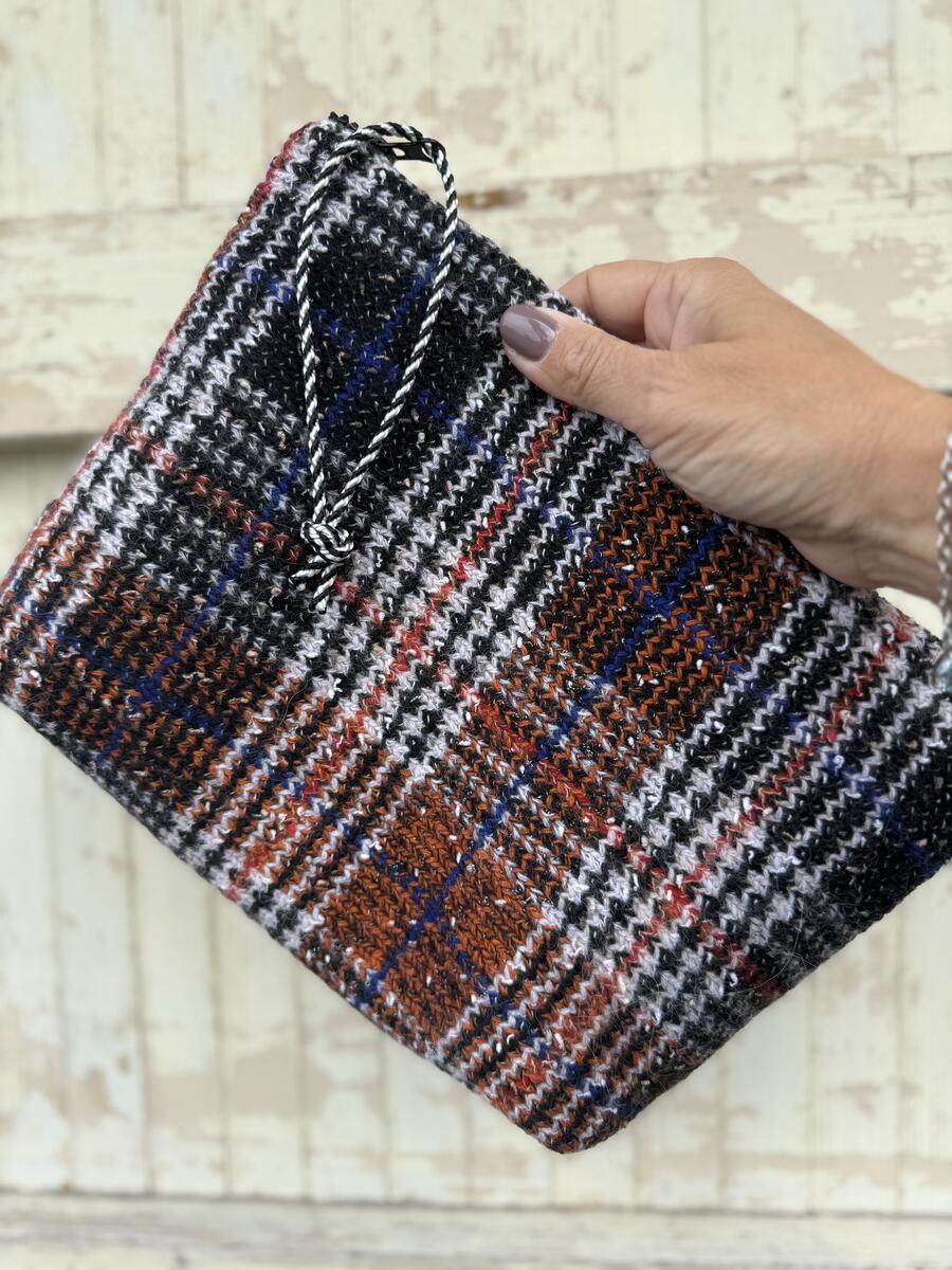 Clutch quadri e righe 