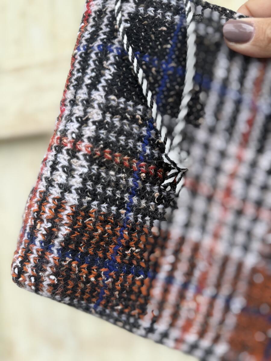 Clutch quadri e righe 
