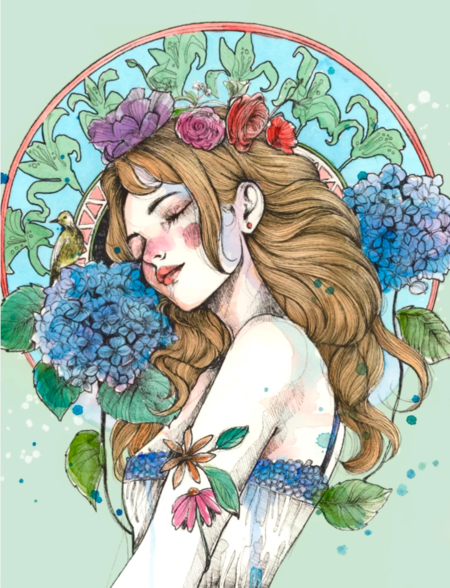 SARA PAGLIA, STAMPA 40x50 cm, EDIZIONE LIMITATA FIRMATA E NUMERATA A 100 COPIE: Azzurra - Limited Edition
