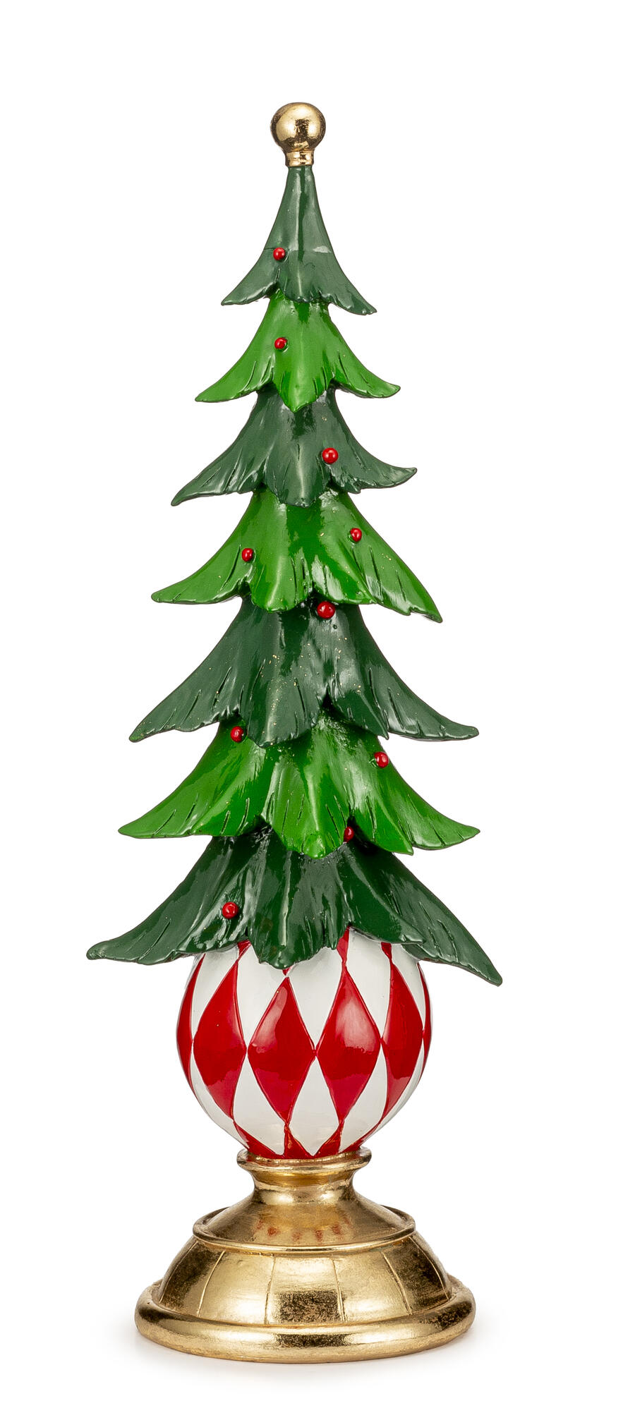 Lamart - Natale 2025 - Albero di Natale in Resina con Base a Scacchi – H 43 cm