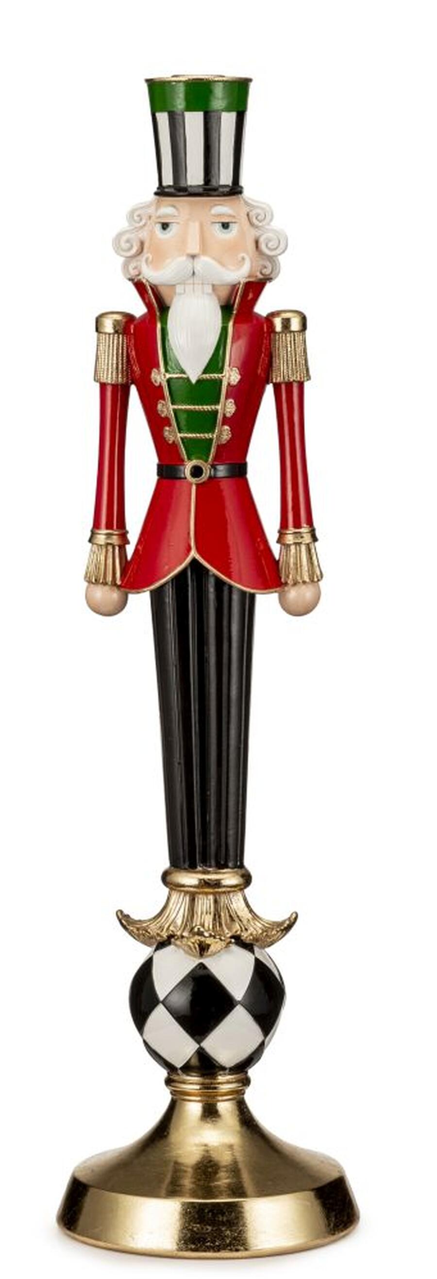 Lamart - Natale 2025 - Schiaccianoci Decorativo in Poliresina con Base a Scacchi – H 60 cm