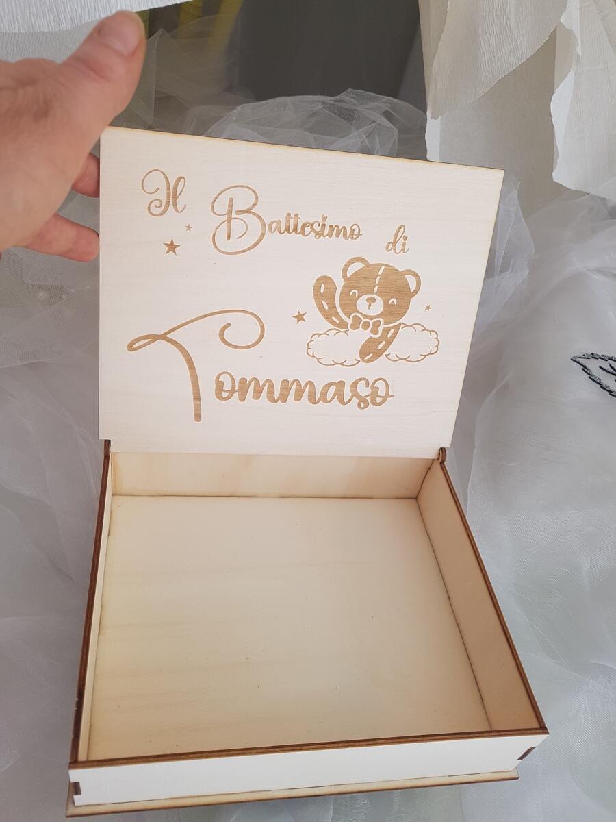 Calendario perpetuo legno 12cm Battesimo