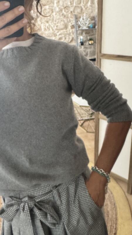 Pullover puro cashmere Grey Pearl