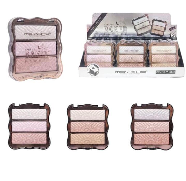MSYAHO BAKED POWDER ILLUMINANTE DA 3 COLORI
 [Conf.da 12 pezzi]
