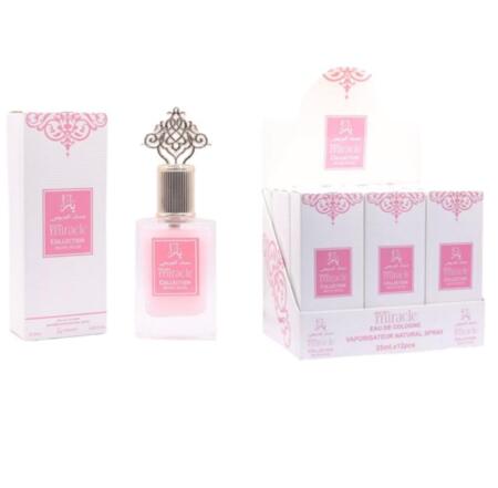 MIRACLE EAU DE COLOGNE DA 25 ml( Profumazione Araba)
  [Conf.da 12 pezzi]