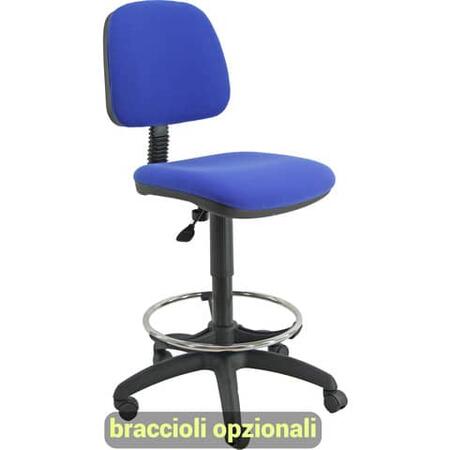 SGABELLO TECNIGRAFO ESOS E4 IGNIFUGO con POGGIAPIEDI e RUOTE