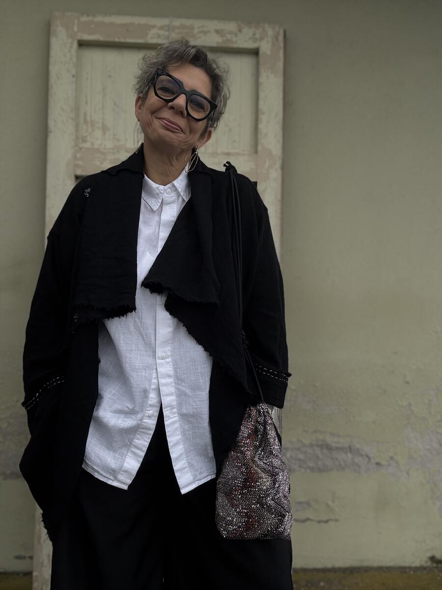 Giacca nera in pura lana