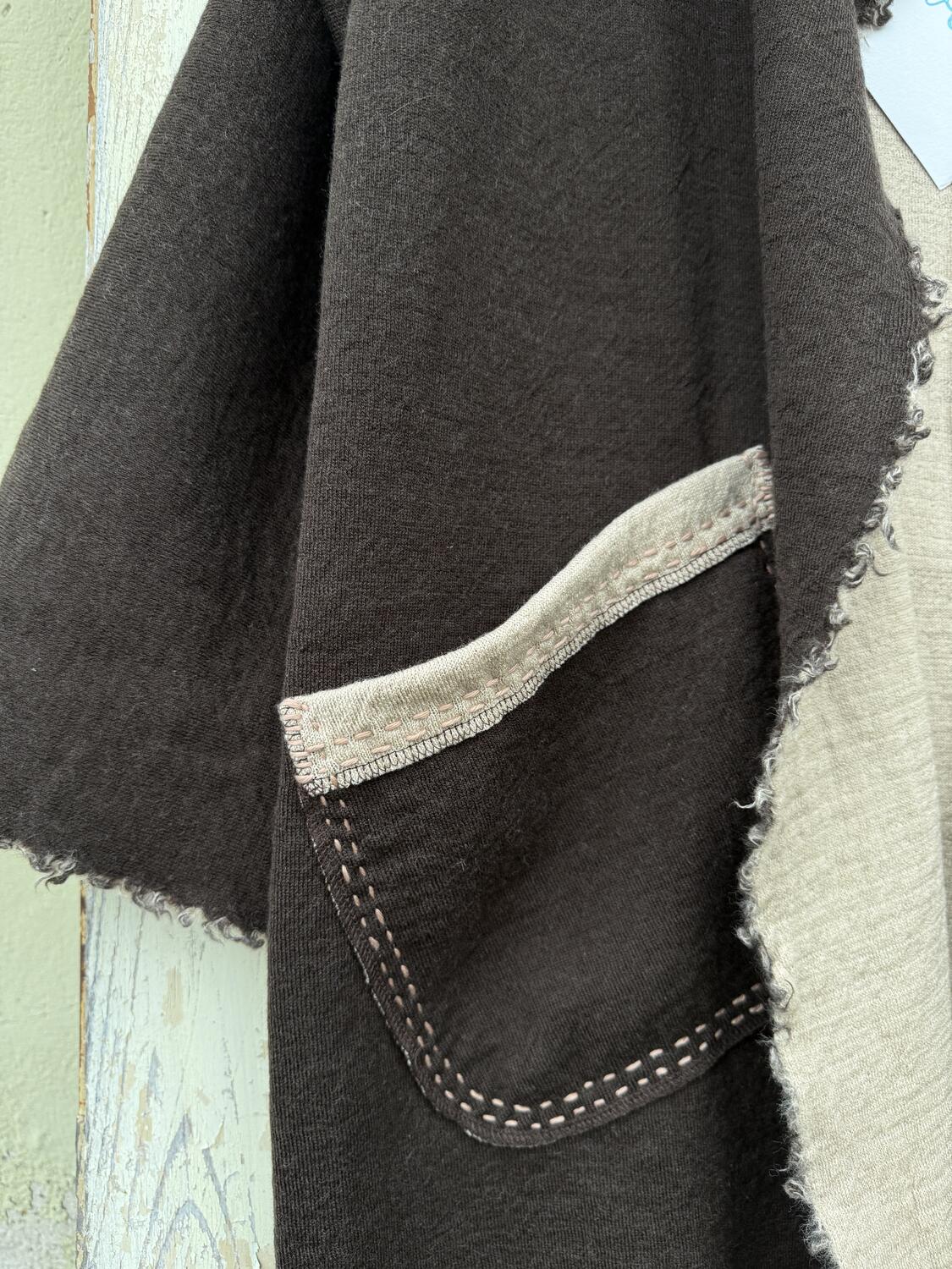 Giacca marrone e beige