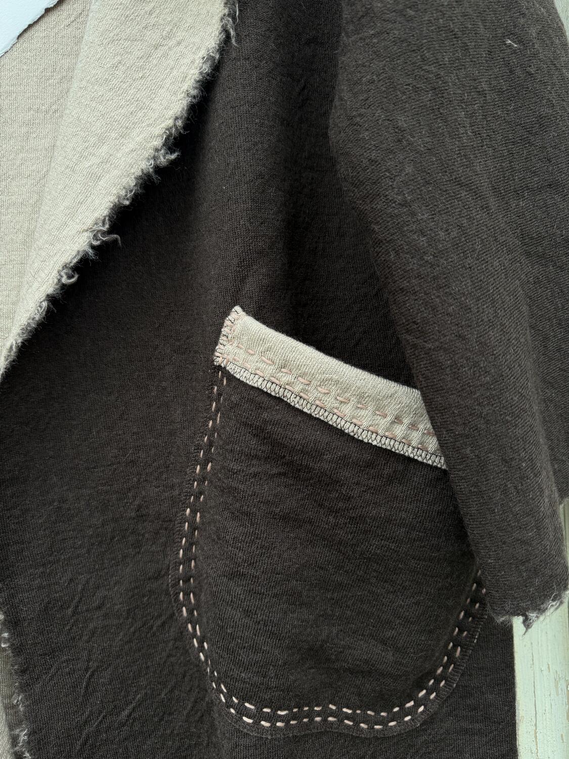 Giacca marrone e beige