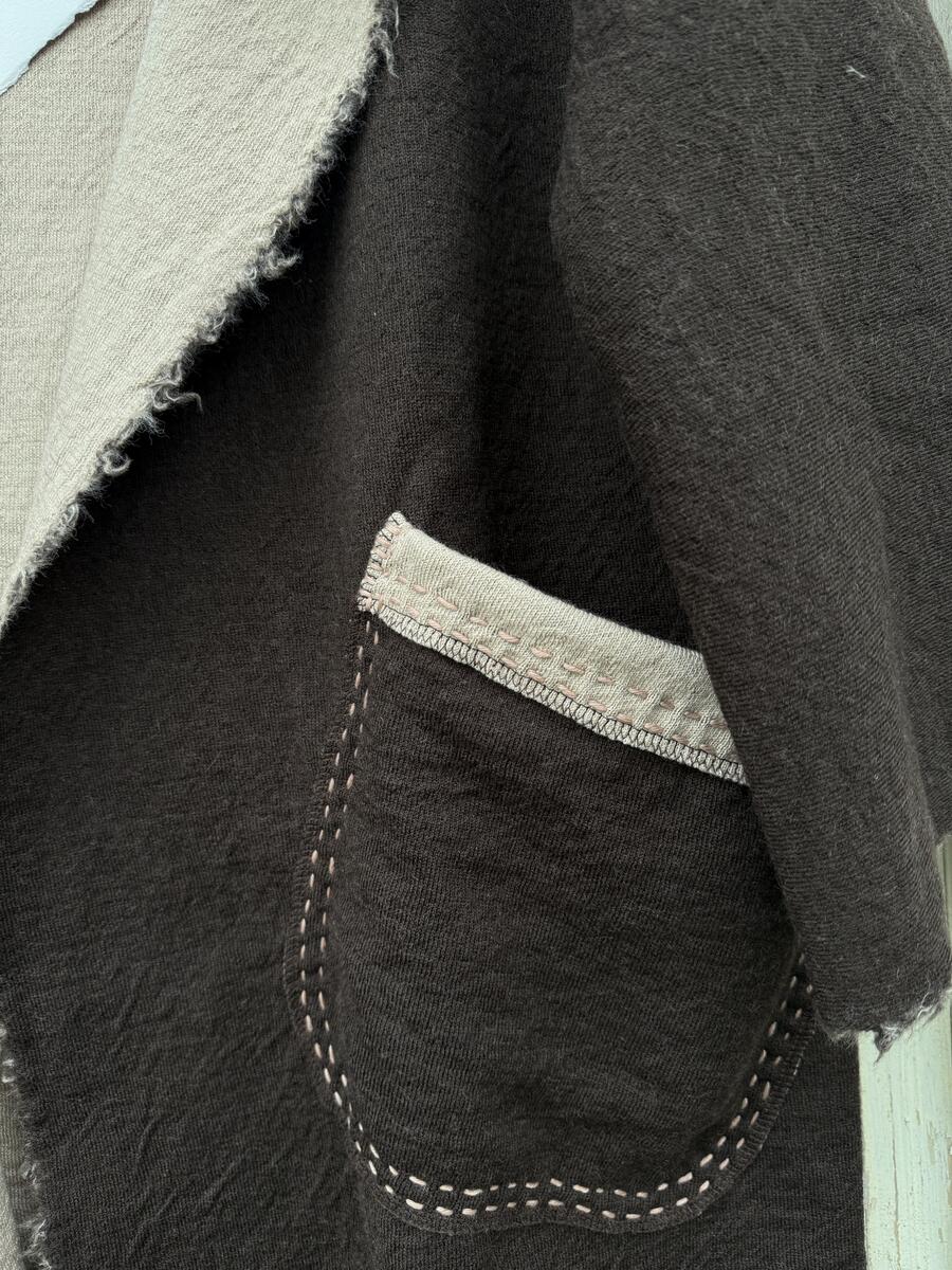 Giacca marrone e beige