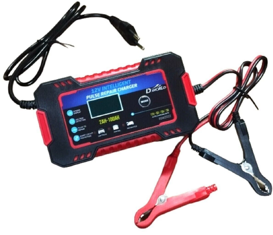 Batteria Auto moto Portatile 12V Caricabatterie Emergenza e Intelligente