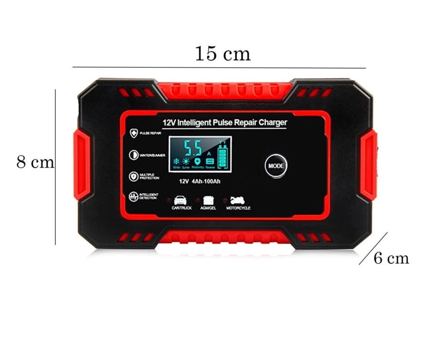 Batteria Auto moto Portatile 12V Caricabatterie Emergenza e Intelligente