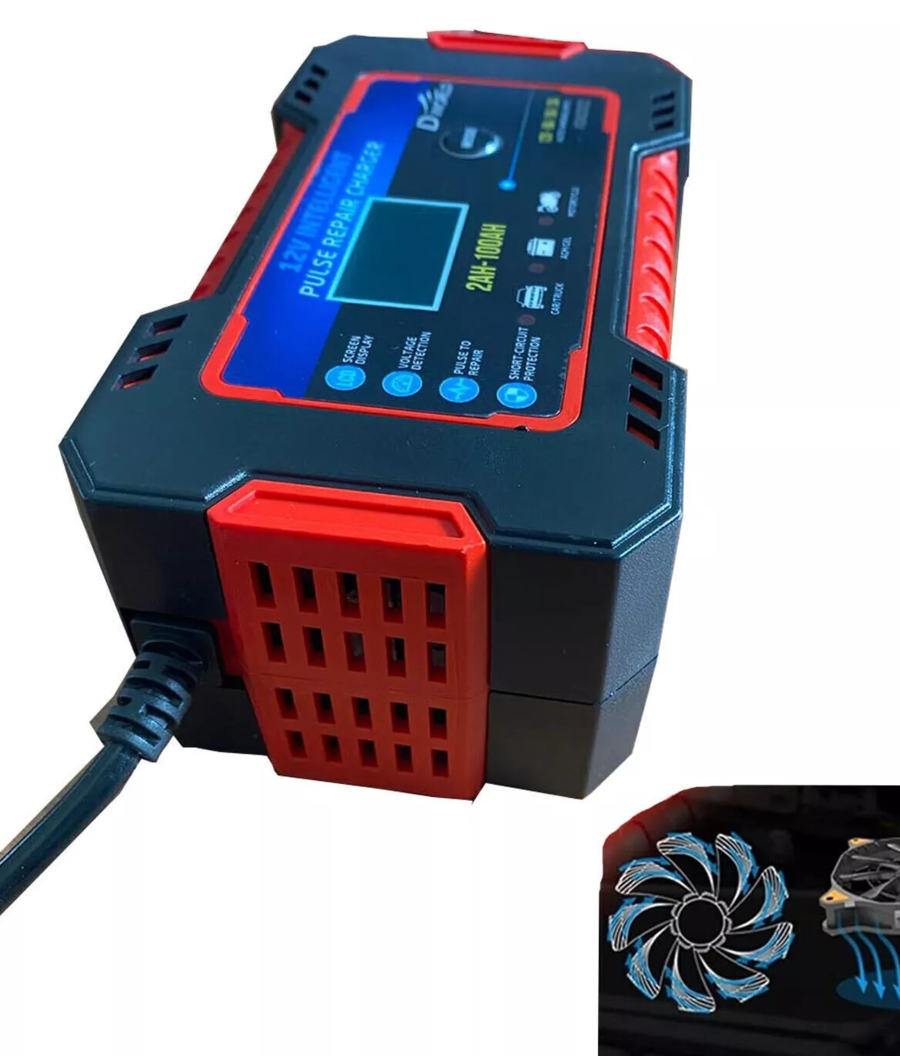 Batteria Auto moto Portatile 12V Caricabatterie Emergenza e Intelligente