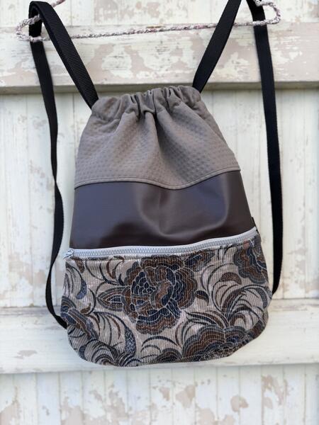 Zaino fiori beige