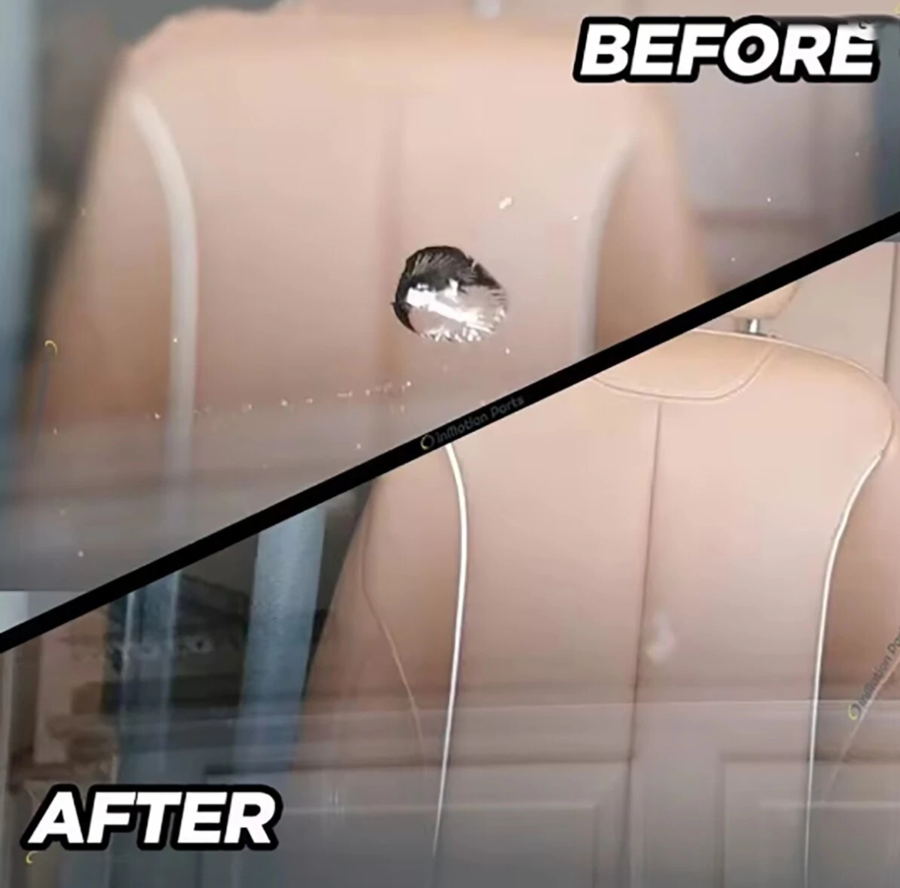 KIT RIPARAZIONE PARABREZZA SCHEGGE  VETRO AUTO RESINA CREPE RIPARA FAI DA TE 