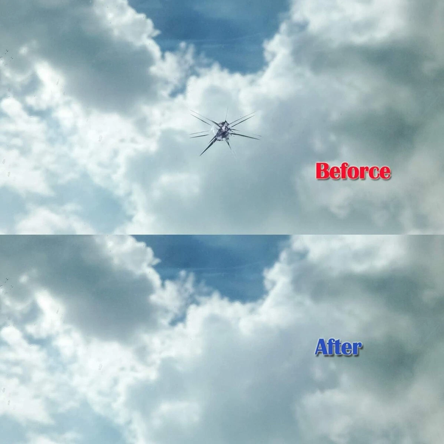 KIT RIPARAZIONE PARABREZZA SCHEGGE  VETRO AUTO RESINA CREPE RIPARA FAI DA TE 