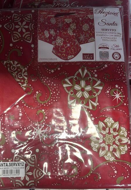 PREZIOSA HOME TOVAGLIA 12 POSTI140X235 + 12 TOVAGLIOLI40x40