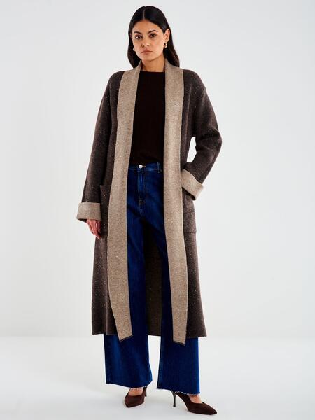 Vicolo Cappotto in Maglia con Strass