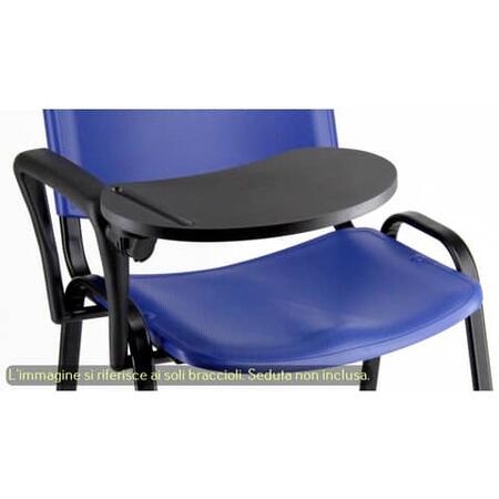 Bracciolo destro con tavoletta per sedute da conferenza Dado e Milk