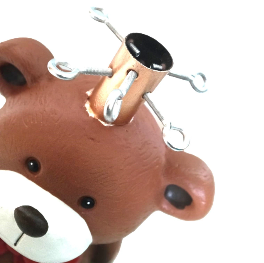 BASE ALBERO ORSETTO TEDDY ORSO SUPPORTO SOTTOALBERO DECORAZIONE NATALE 28x24x28