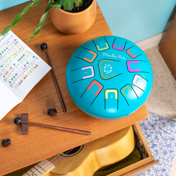 Tamburo armonico in metallo verde