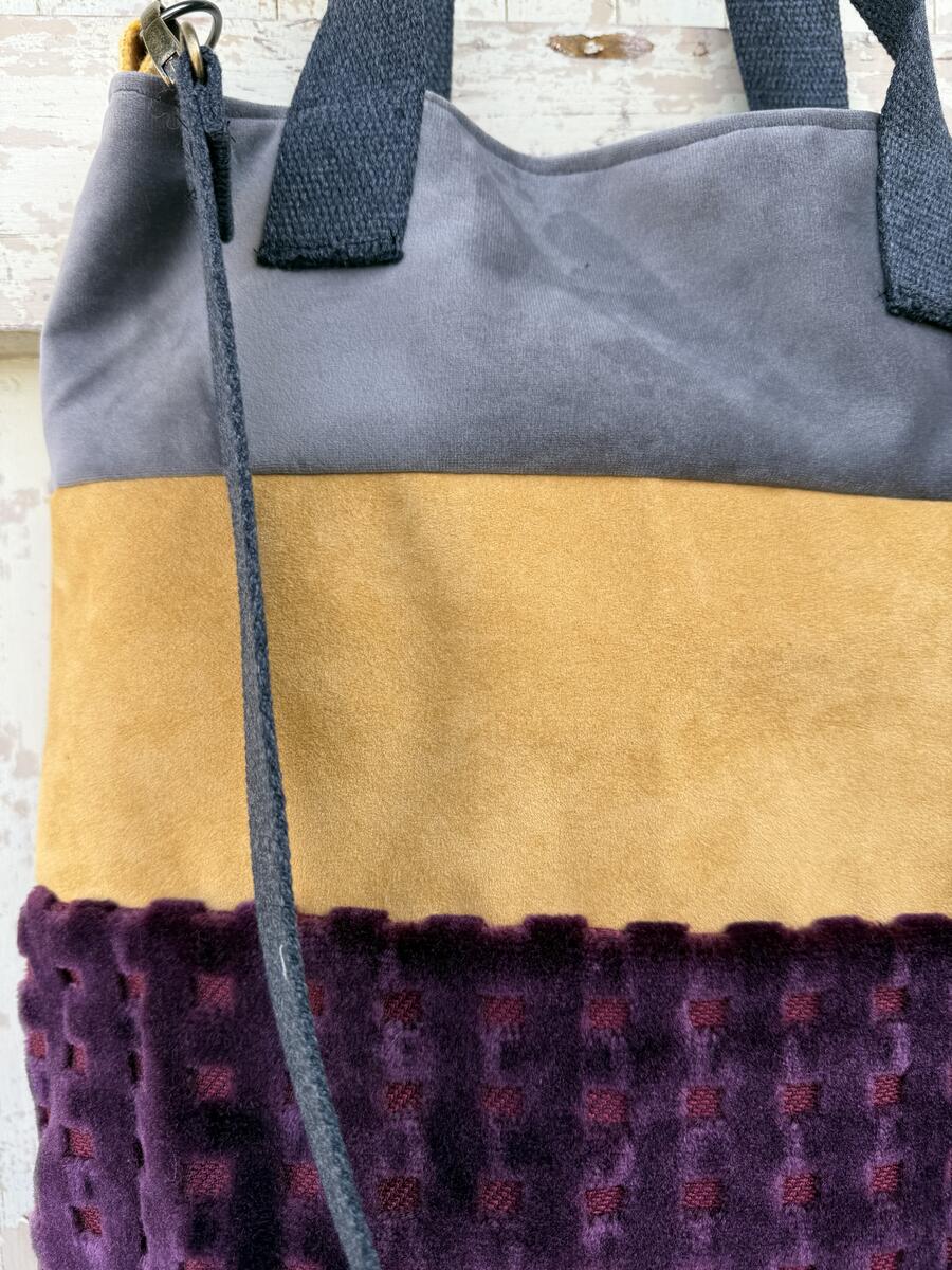 Borsa burgundy e giallo