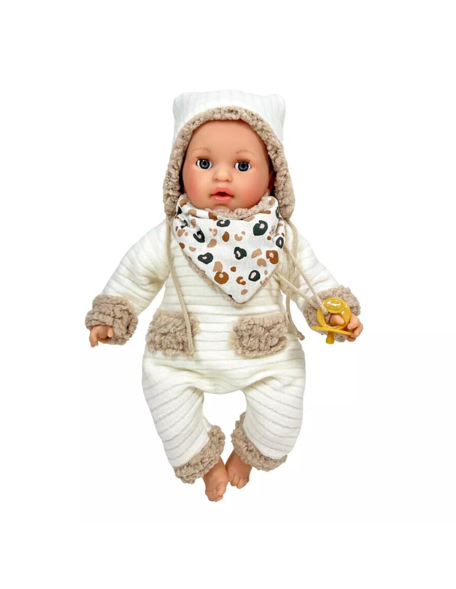 Álex Cozy Beige – Bambolotto 40 cm con occhi mobili e ciuccio | Nines d'Onil