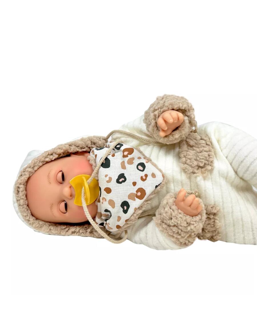Álex Cozy Beige – Bambolotto 40 cm con occhi mobili e ciuccio | Nines d'Onil