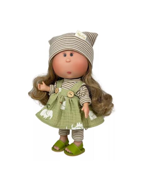 Mia Farmer – Bambolotto 30 cm in vinile con vestito in mussola | Nines d'Onil